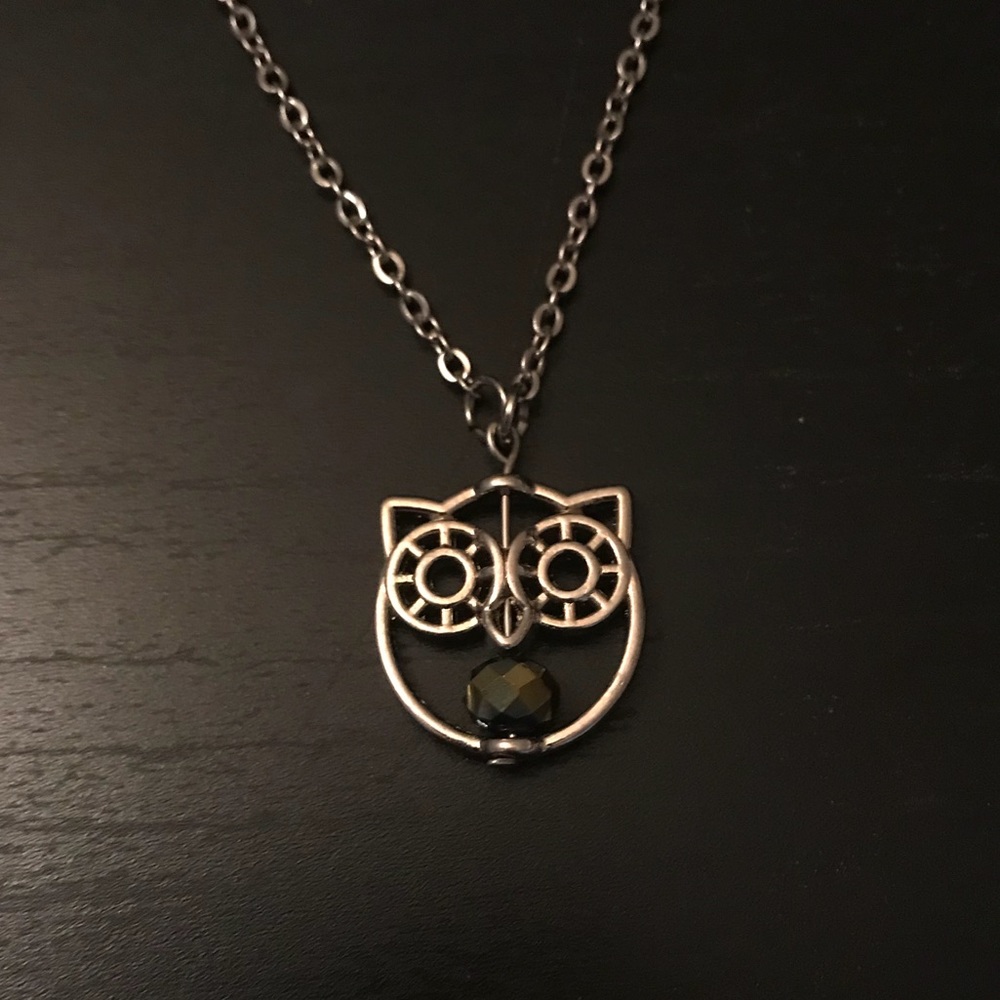 🎉HP🎉Cute Owl & Bead Pendant - Handmade Necklace - Picture 3 of 4